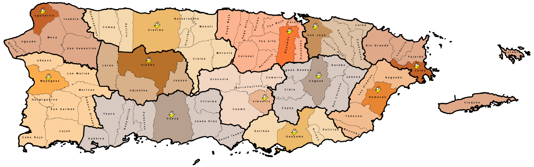 mapa reginalización